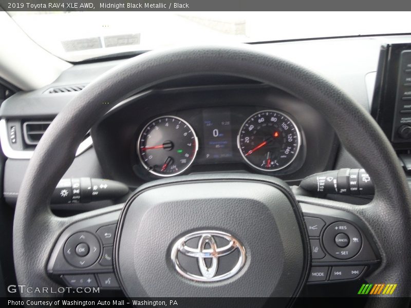 Midnight Black Metallic / Black 2019 Toyota RAV4 XLE AWD