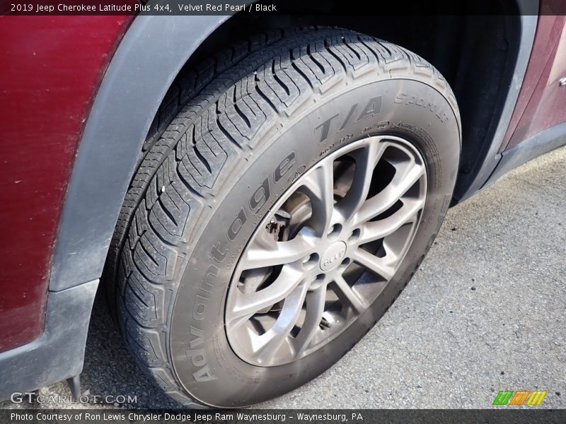 Velvet Red Pearl / Black 2019 Jeep Cherokee Latitude Plus 4x4