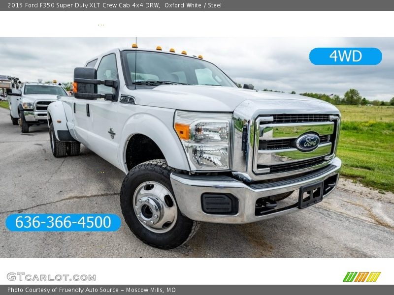 Oxford White / Steel 2015 Ford F350 Super Duty XLT Crew Cab 4x4 DRW