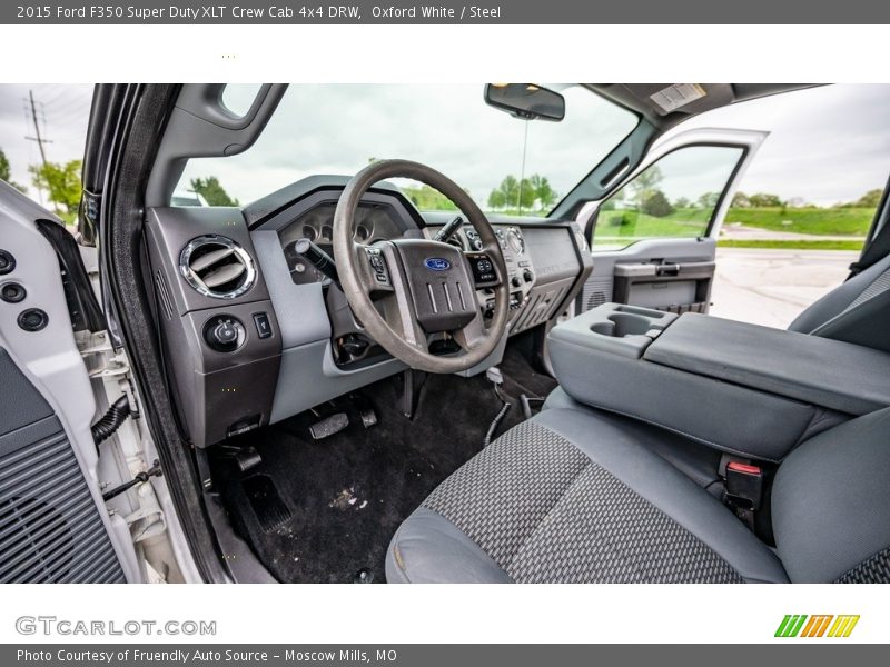 Oxford White / Steel 2015 Ford F350 Super Duty XLT Crew Cab 4x4 DRW