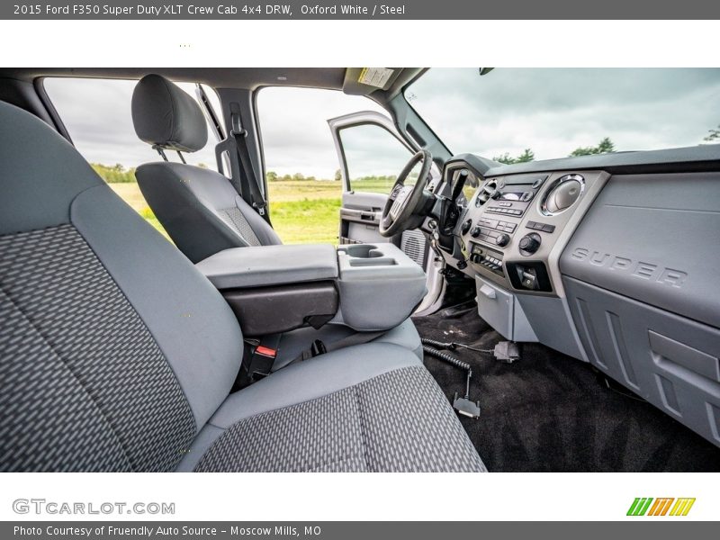 Oxford White / Steel 2015 Ford F350 Super Duty XLT Crew Cab 4x4 DRW