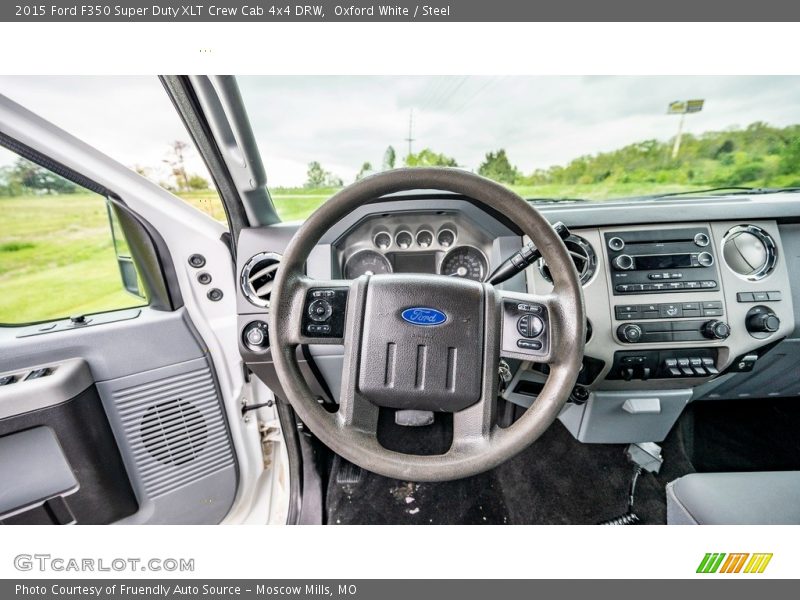 Oxford White / Steel 2015 Ford F350 Super Duty XLT Crew Cab 4x4 DRW