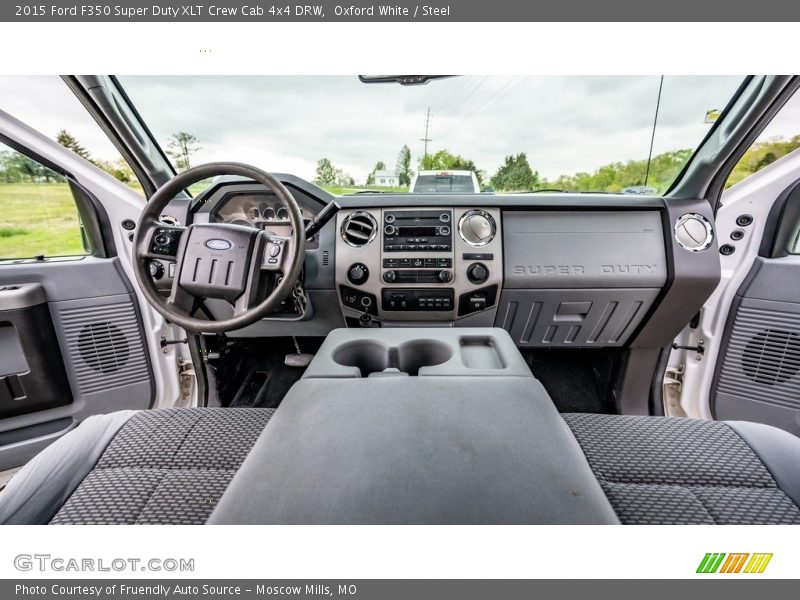 Oxford White / Steel 2015 Ford F350 Super Duty XLT Crew Cab 4x4 DRW