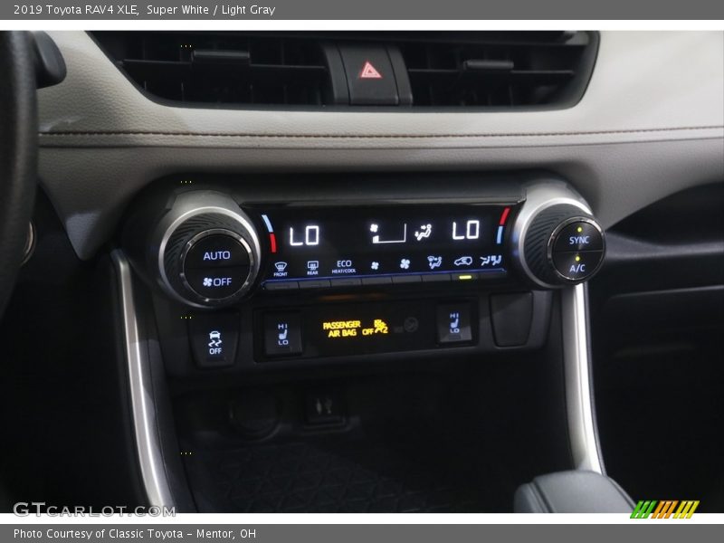 Super White / Light Gray 2019 Toyota RAV4 XLE