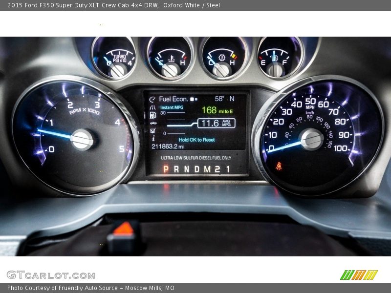 Oxford White / Steel 2015 Ford F350 Super Duty XLT Crew Cab 4x4 DRW