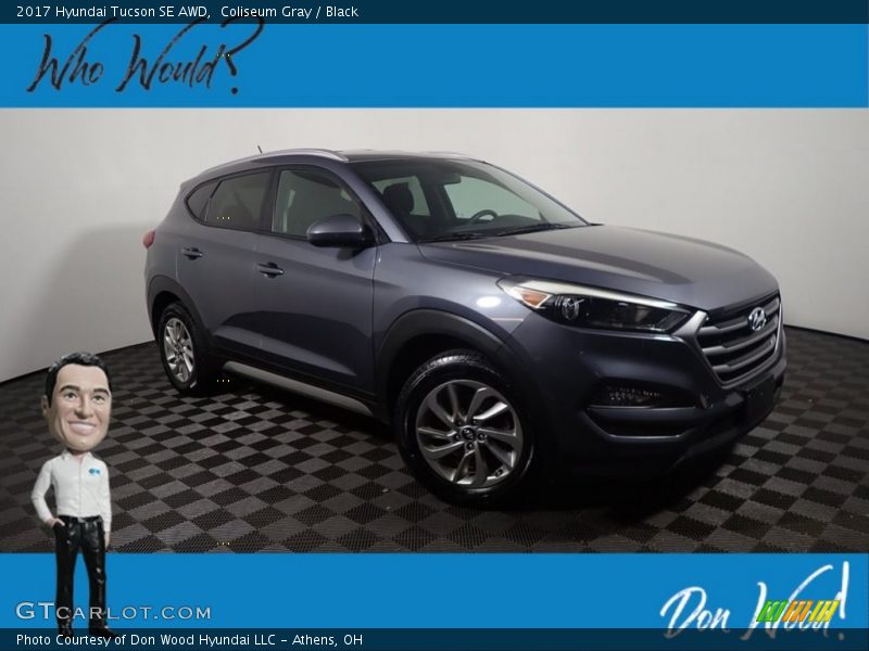Coliseum Gray / Black 2017 Hyundai Tucson SE AWD