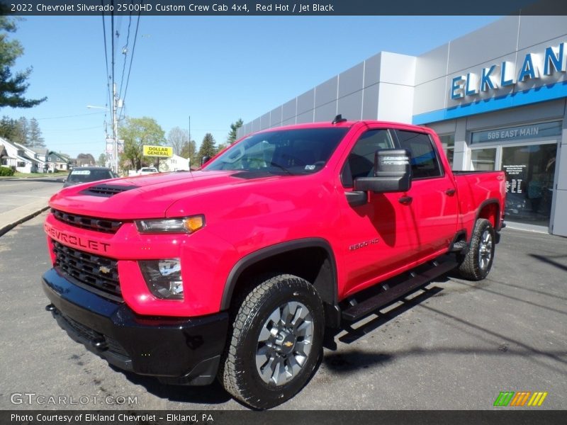 Red Hot / Jet Black 2022 Chevrolet Silverado 2500HD Custom Crew Cab 4x4