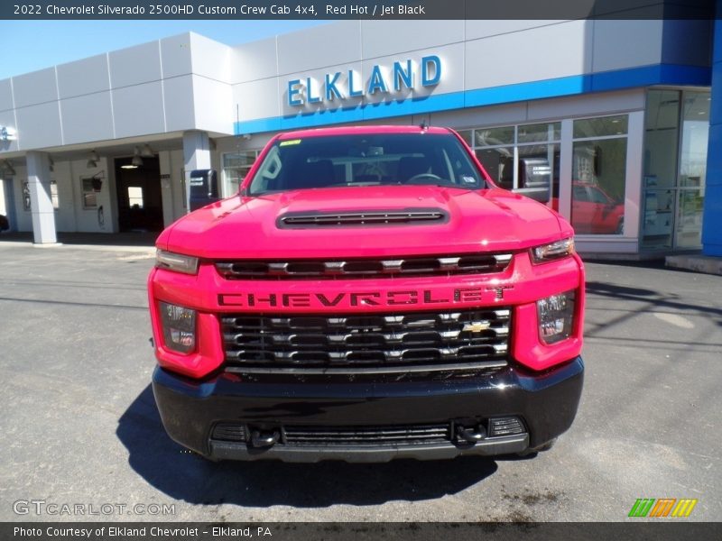 Red Hot / Jet Black 2022 Chevrolet Silverado 2500HD Custom Crew Cab 4x4