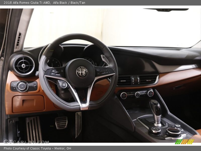Alfa Black / Black/Tan 2018 Alfa Romeo Giulia Ti AWD