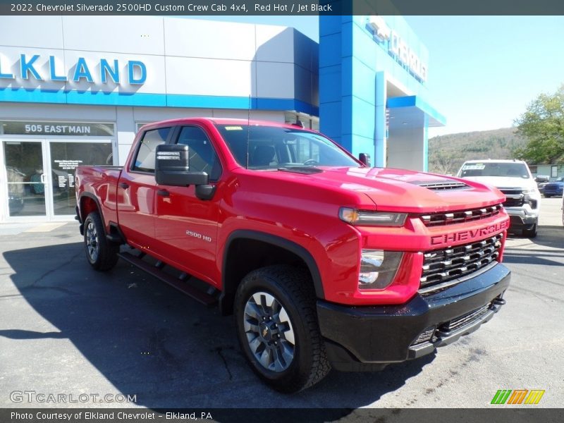 Red Hot / Jet Black 2022 Chevrolet Silverado 2500HD Custom Crew Cab 4x4