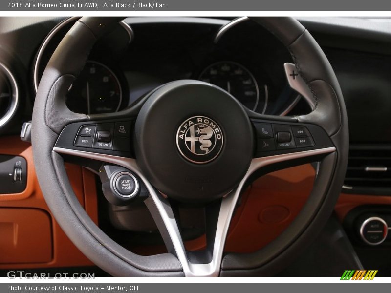 Alfa Black / Black/Tan 2018 Alfa Romeo Giulia Ti AWD