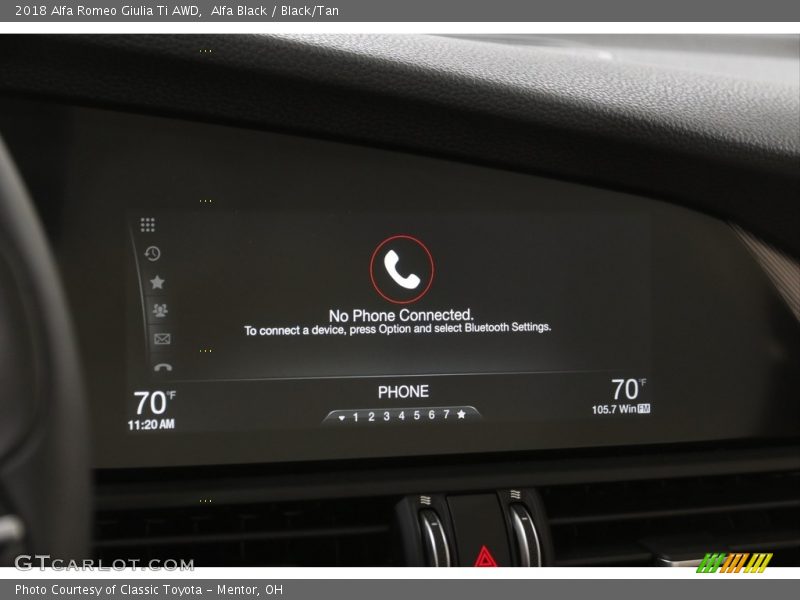 Alfa Black / Black/Tan 2018 Alfa Romeo Giulia Ti AWD