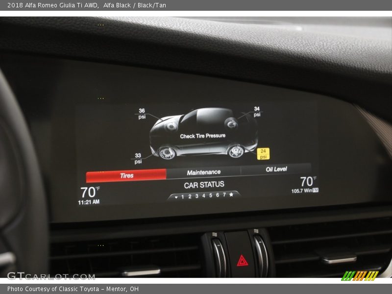 Alfa Black / Black/Tan 2018 Alfa Romeo Giulia Ti AWD