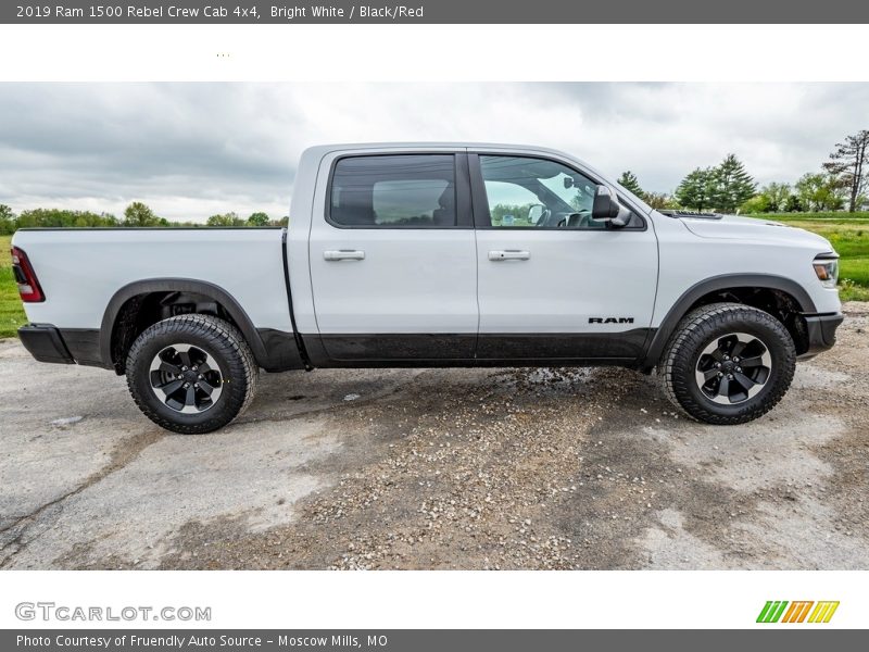 Bright White / Black/Red 2019 Ram 1500 Rebel Crew Cab 4x4