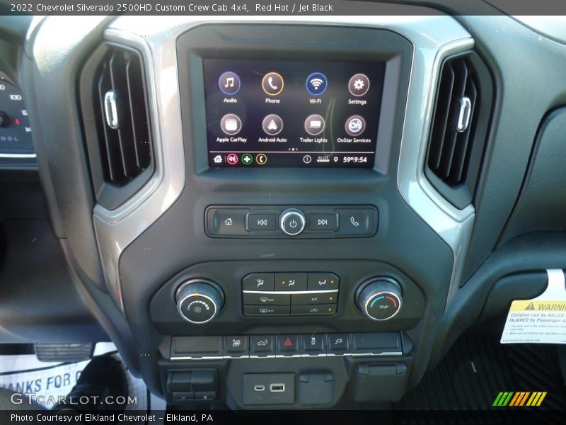 Red Hot / Jet Black 2022 Chevrolet Silverado 2500HD Custom Crew Cab 4x4