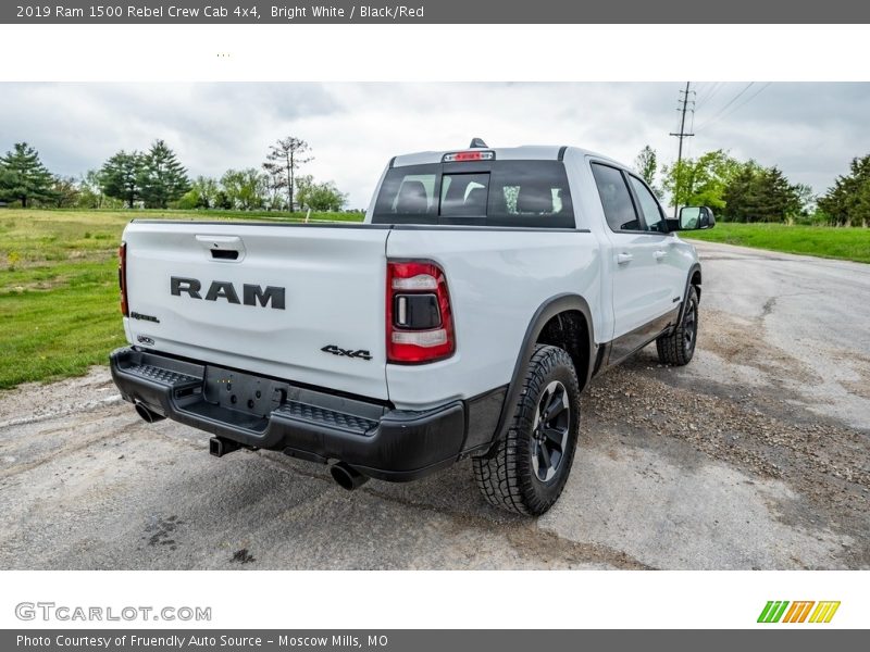 Bright White / Black/Red 2019 Ram 1500 Rebel Crew Cab 4x4