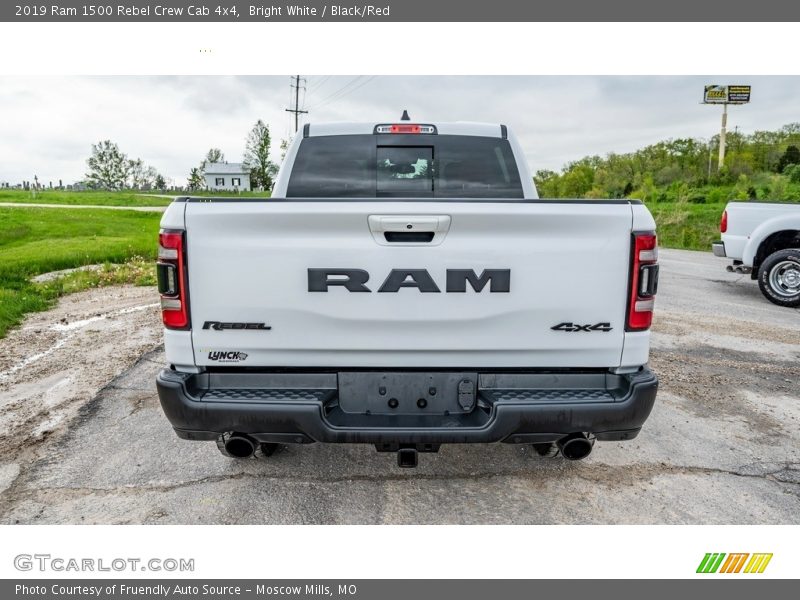 Bright White / Black/Red 2019 Ram 1500 Rebel Crew Cab 4x4