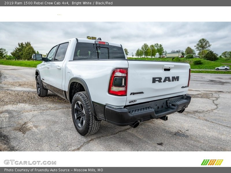 Bright White / Black/Red 2019 Ram 1500 Rebel Crew Cab 4x4