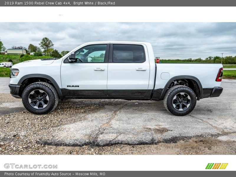 Bright White / Black/Red 2019 Ram 1500 Rebel Crew Cab 4x4