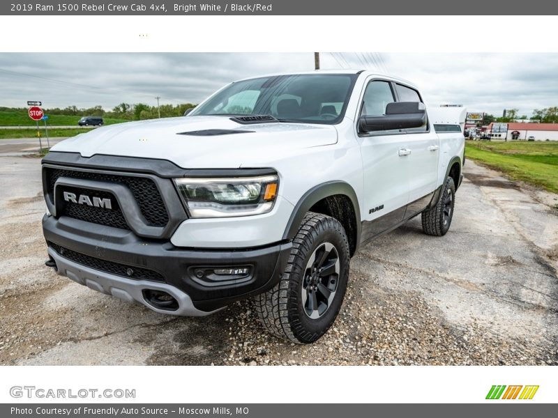 Bright White / Black/Red 2019 Ram 1500 Rebel Crew Cab 4x4