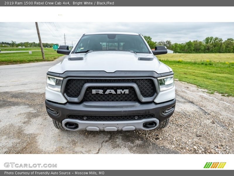 Bright White / Black/Red 2019 Ram 1500 Rebel Crew Cab 4x4