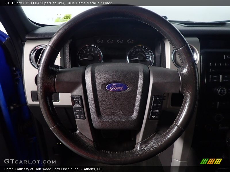 Blue Flame Metallic / Black 2011 Ford F150 FX4 SuperCab 4x4