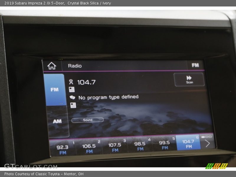 Crystal Black Silica / Ivory 2019 Subaru Impreza 2.0i 5-Door