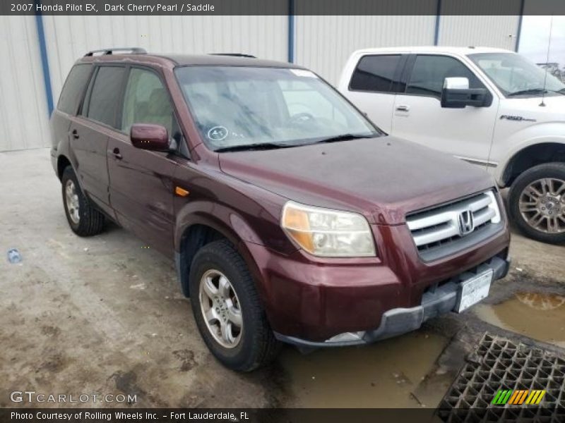 Dark Cherry Pearl / Saddle 2007 Honda Pilot EX