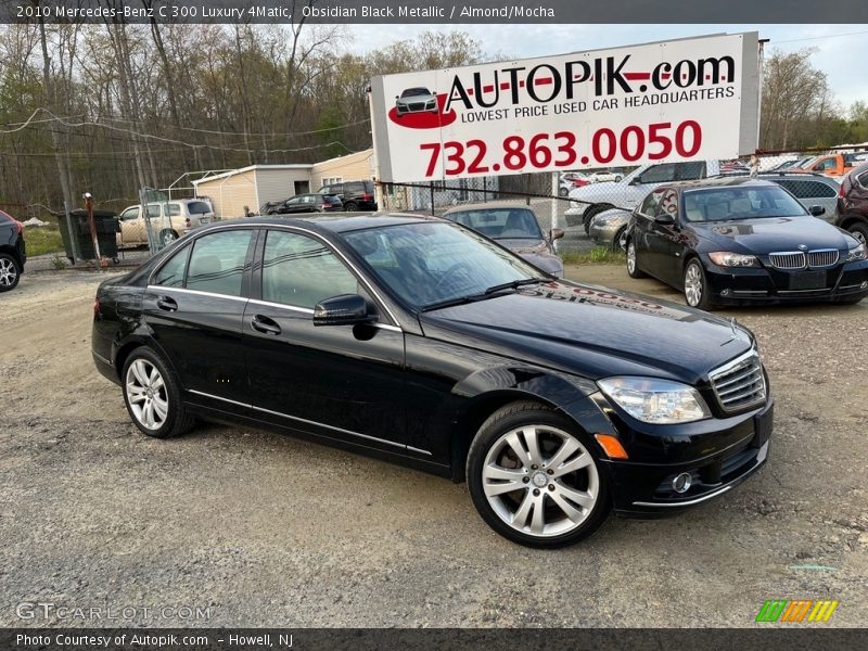 Obsidian Black Metallic / Almond/Mocha 2010 Mercedes-Benz C 300 Luxury 4Matic