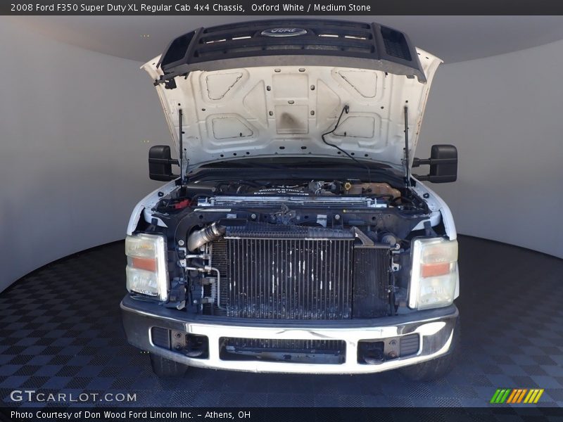 Oxford White / Medium Stone 2008 Ford F350 Super Duty XL Regular Cab 4x4 Chassis