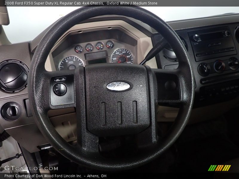 Oxford White / Medium Stone 2008 Ford F350 Super Duty XL Regular Cab 4x4 Chassis