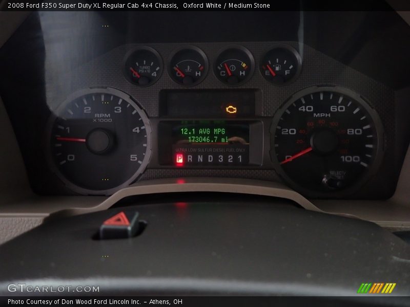 Oxford White / Medium Stone 2008 Ford F350 Super Duty XL Regular Cab 4x4 Chassis