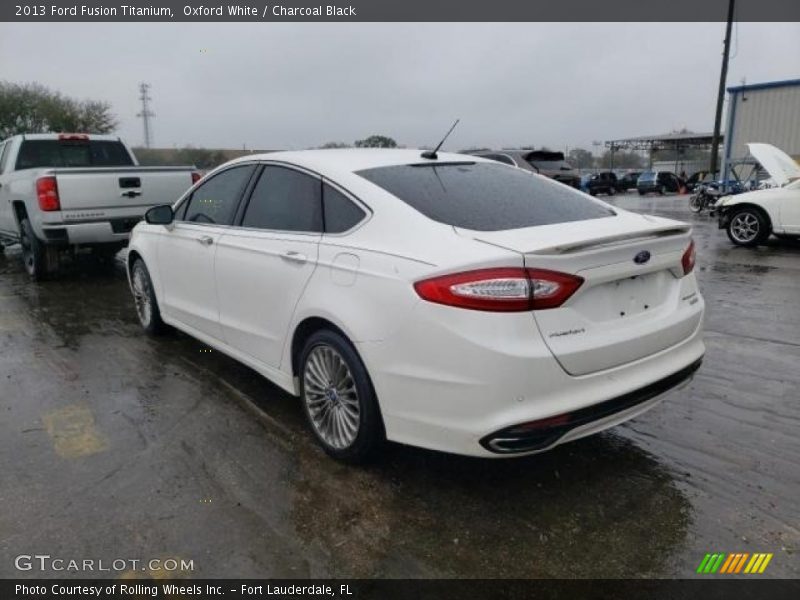 Oxford White / Charcoal Black 2013 Ford Fusion Titanium