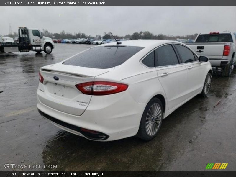 Oxford White / Charcoal Black 2013 Ford Fusion Titanium