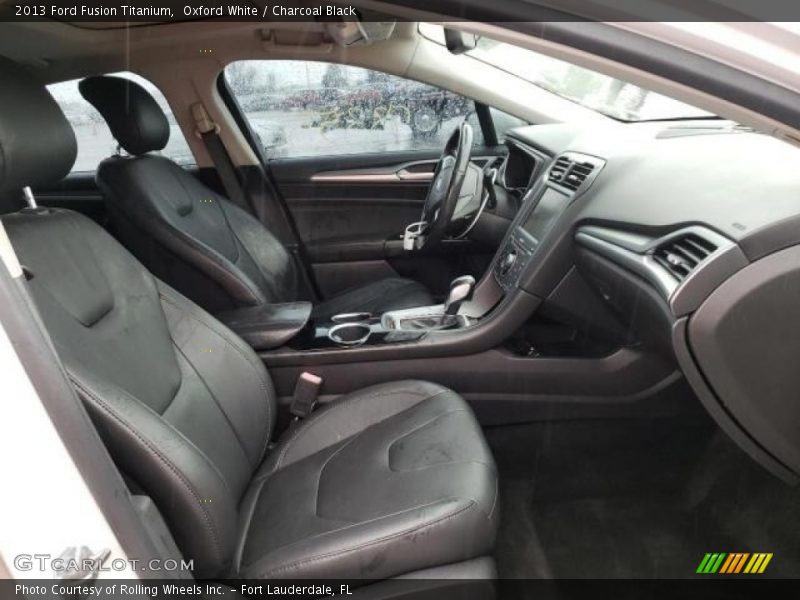 Oxford White / Charcoal Black 2013 Ford Fusion Titanium