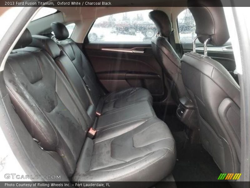 Oxford White / Charcoal Black 2013 Ford Fusion Titanium