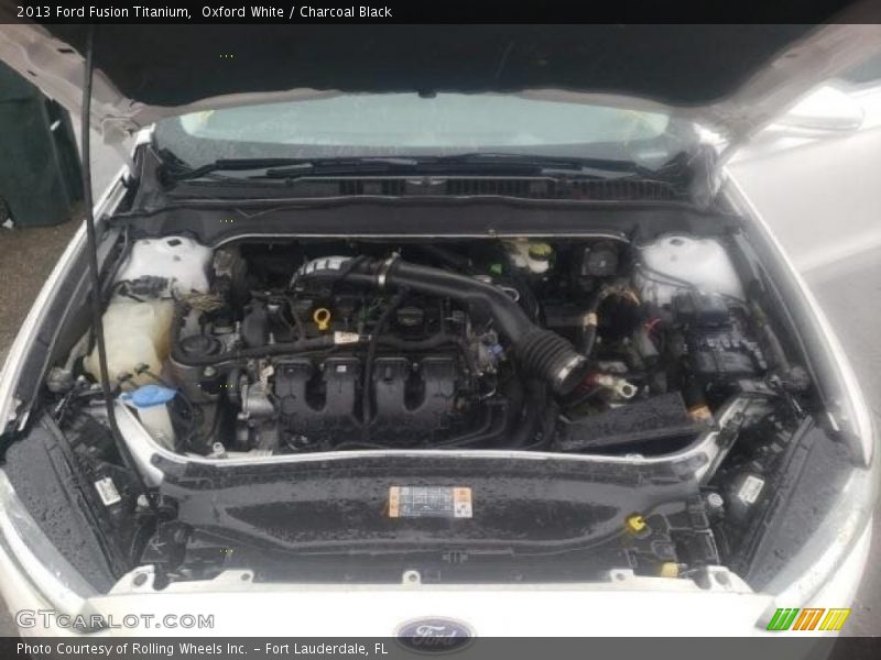 Oxford White / Charcoal Black 2013 Ford Fusion Titanium