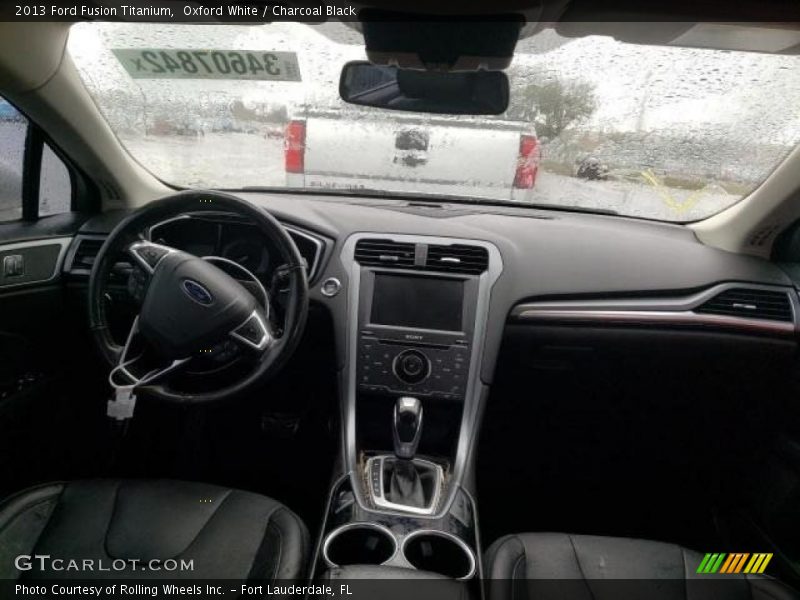 Oxford White / Charcoal Black 2013 Ford Fusion Titanium