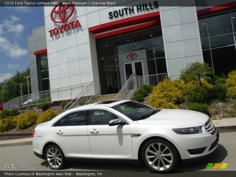 White Platinum / Charcoal Black 2016 Ford Taurus Limited AWD