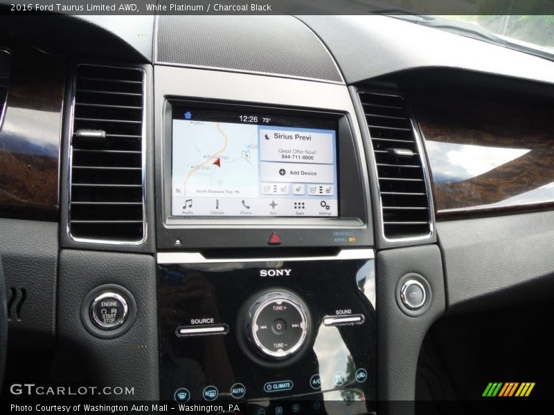 White Platinum / Charcoal Black 2016 Ford Taurus Limited AWD