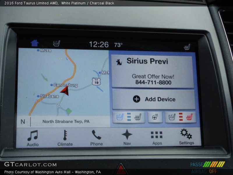 White Platinum / Charcoal Black 2016 Ford Taurus Limited AWD