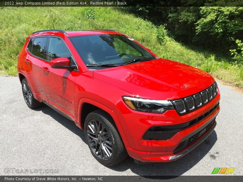 Front 3/4 View of 2022 Compass Limited (Red) Edition 4x4