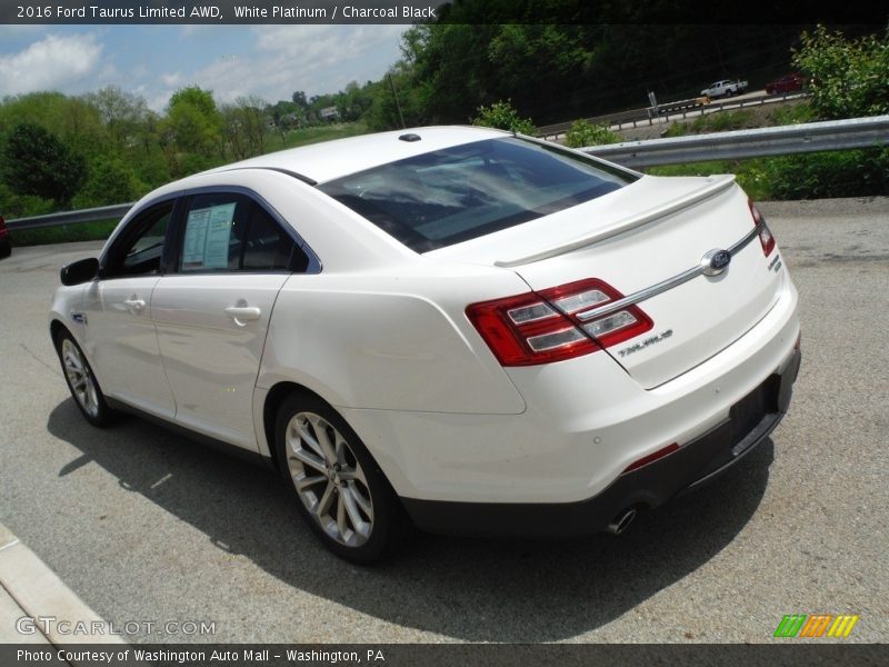 White Platinum / Charcoal Black 2016 Ford Taurus Limited AWD
