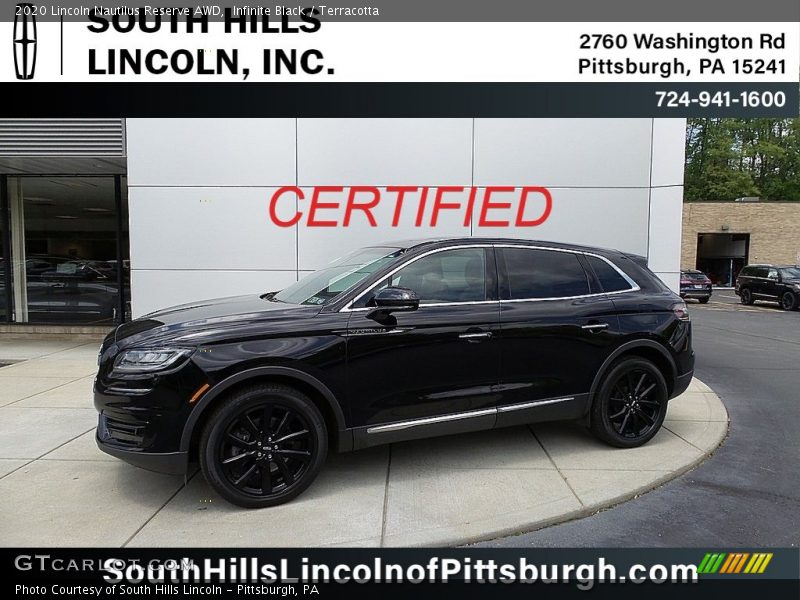 Infinite Black / Terracotta 2020 Lincoln Nautilus Reserve AWD