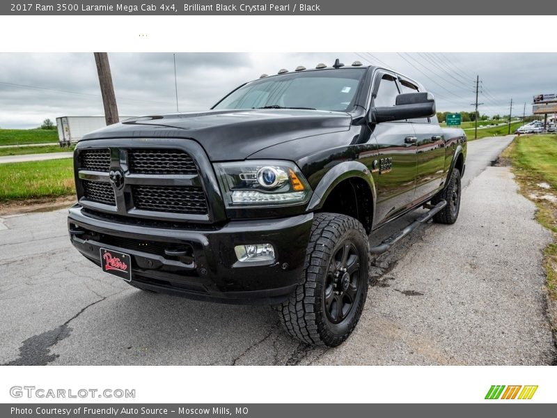 Brilliant Black Crystal Pearl / Black 2017 Ram 3500 Laramie Mega Cab 4x4
