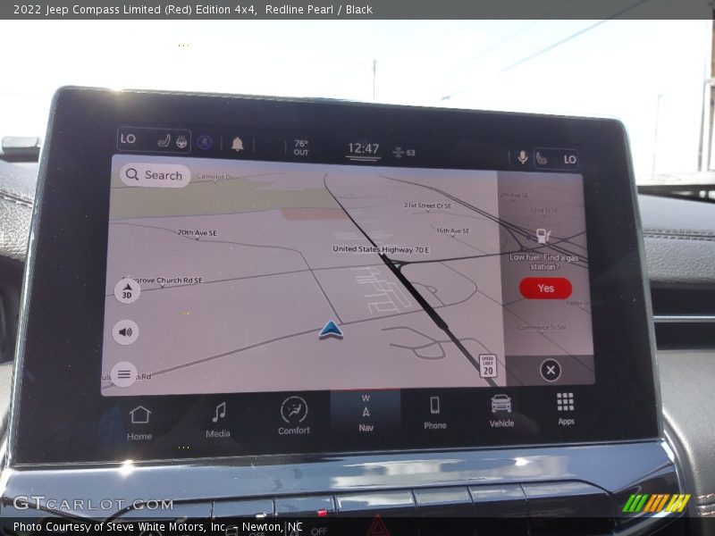 Navigation of 2022 Compass Limited (Red) Edition 4x4