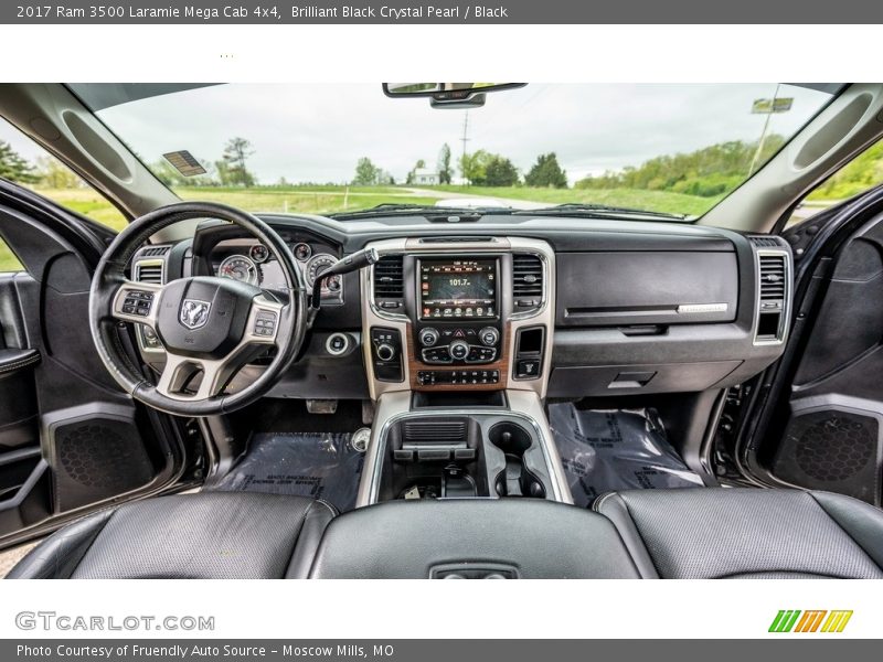 Brilliant Black Crystal Pearl / Black 2017 Ram 3500 Laramie Mega Cab 4x4