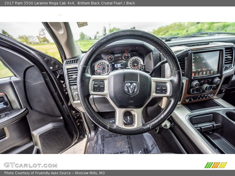 Brilliant Black Crystal Pearl / Black 2017 Ram 3500 Laramie Mega Cab 4x4