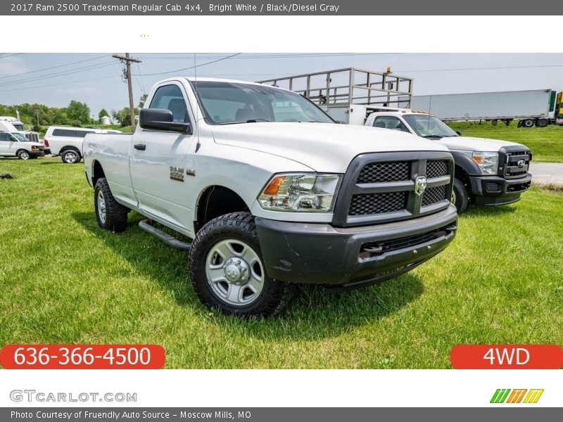 Bright White / Black/Diesel Gray 2017 Ram 2500 Tradesman Regular Cab 4x4