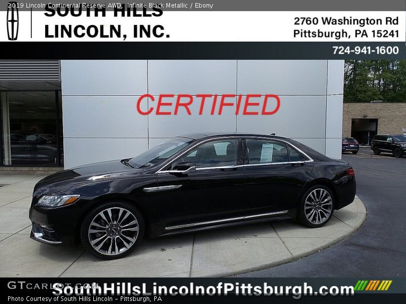 Infinite Black Metallic / Ebony 2019 Lincoln Continental Reserve AWD